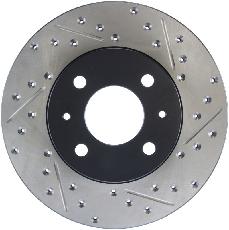 StopTech 95-99 Nissan 200SX / 98-99 Sentra (Exc Wagon) Slotted & Drilled Left Front Rotor