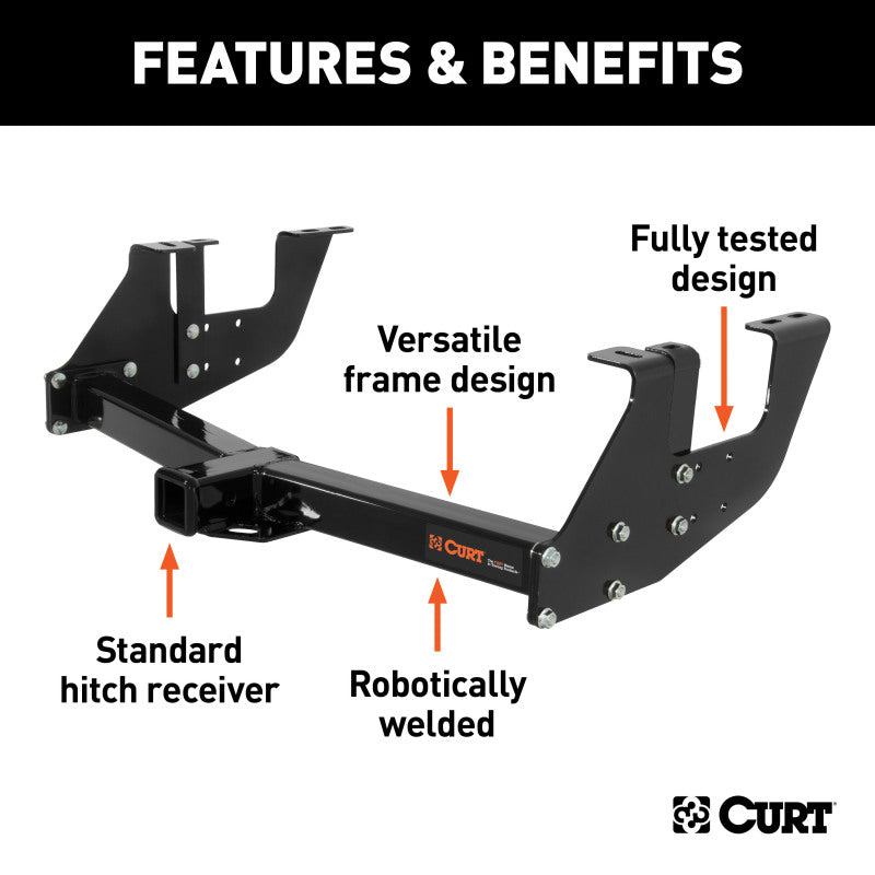 Curt Universal Class 3 Multi-Fit Trailer Hitch w/2in Receiver BOXED