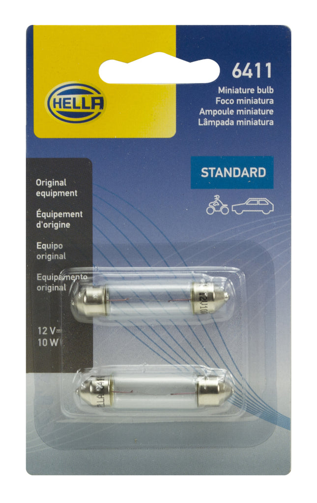 Hella Bulb 6411 12V 10W Sv858 T325 10X41(2)