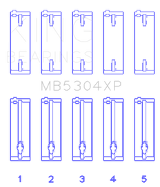 King Engine Bearings Mazda B6/B6-T/ZM/B3/B5 Main Bearing Set - Size STDX