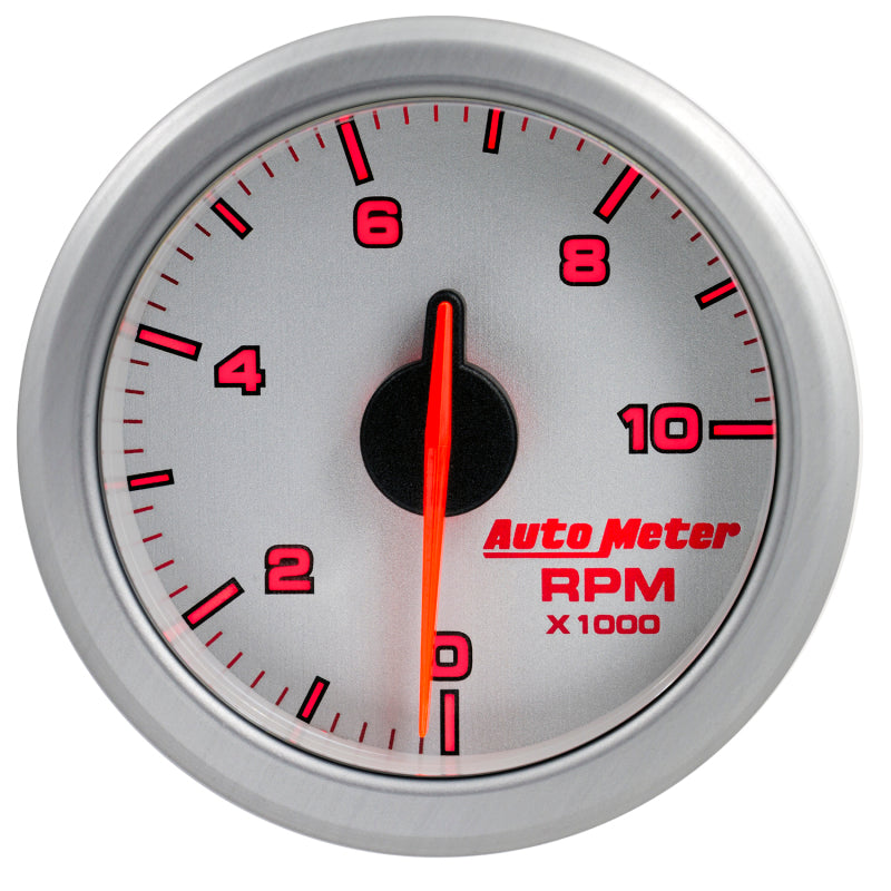 Autometer Airdrive 2-1/6in Tachometer Gauge 0-10K RMP - Silver