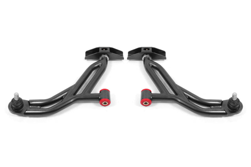 BMR Suspension 05-14 Ford Mustang Lower A-Arms - Black Hammertone - Non-Adjustable - GTR Auto