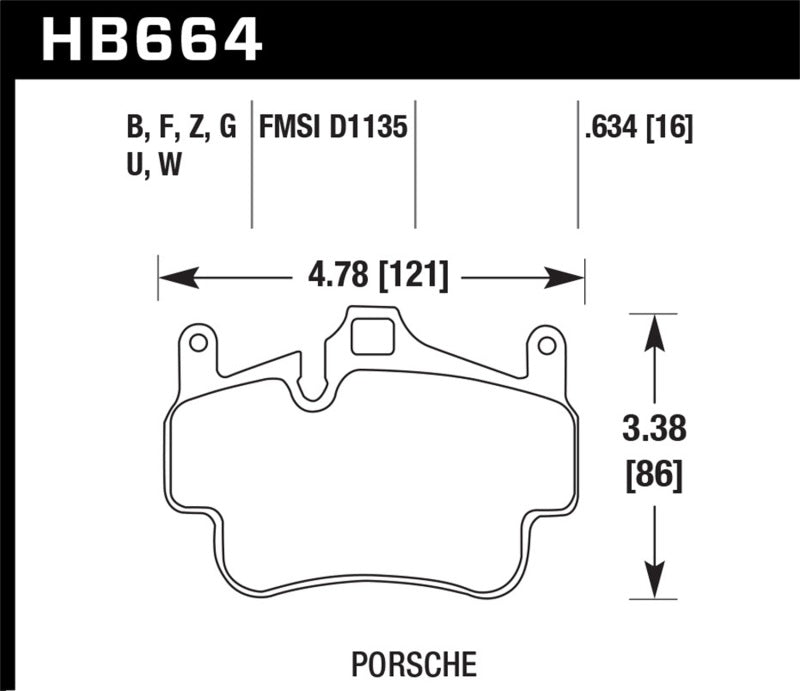 Hawk 05-08 Porsche 911 Carrera / 08 Boxster / 07-08 Cayman Front DTC-60 Brake Pads