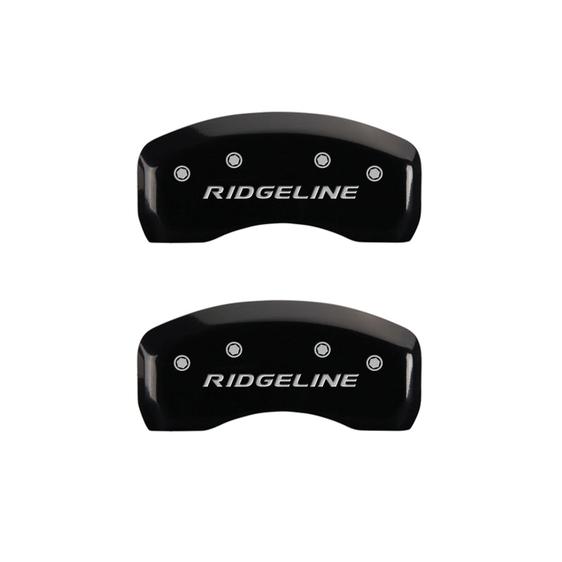 MGP 4 Caliper Covers Engraved Front & Rear Ridgeline Black Finish Silver Char 2019 Honda Ridgeline