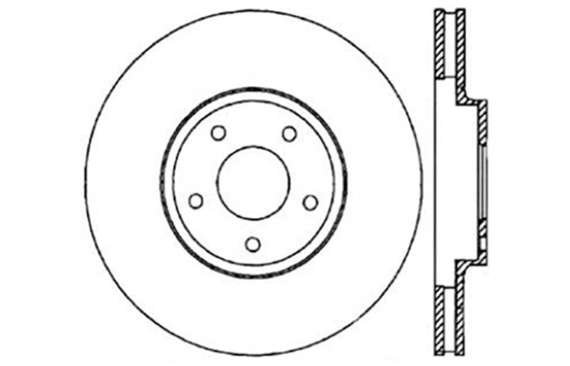 StopTech 04-05 Nissan Maxima SportStop Slotted & Drilled Front Left Rotor