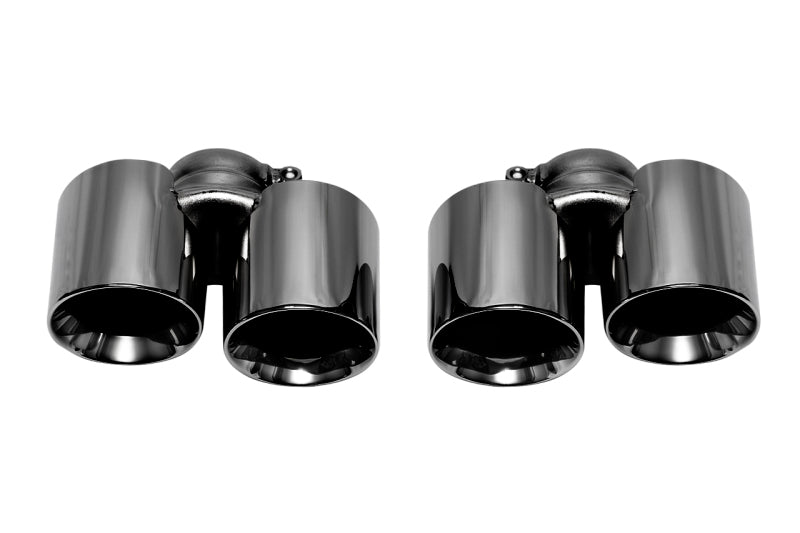 SOUL 12-16 Porsche 991.1 Carrera Base (without PSE) Bolt On Exhaust Tips - Black Chrome