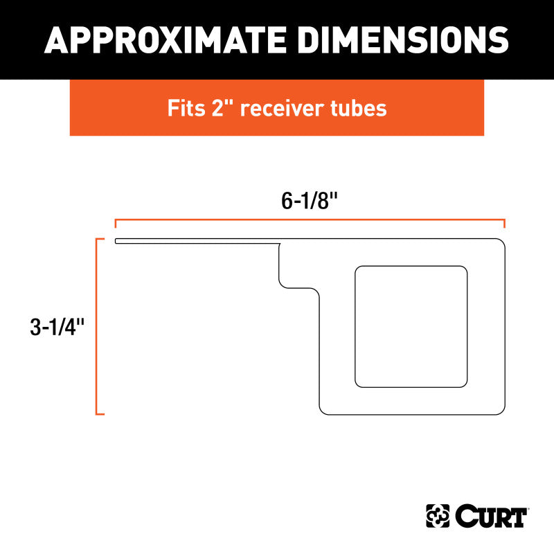 Curt Easy-Mount Bracket for 4 or 5-Way Flat (2in Receiver Packaged)