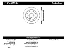 Load image into Gallery viewer, Stoptech 02-06 Mini Cooper / Mini Cooper S Rear CRYO-STOP Rotor