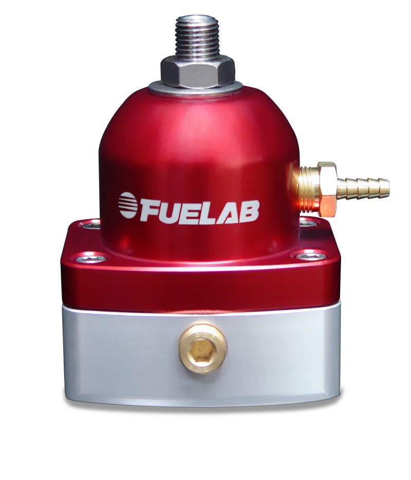 Fuelab 525 EFI Adjustable FPR In-Line 90-125 PSI (1) -6AN In (1) -6AN Return - Red