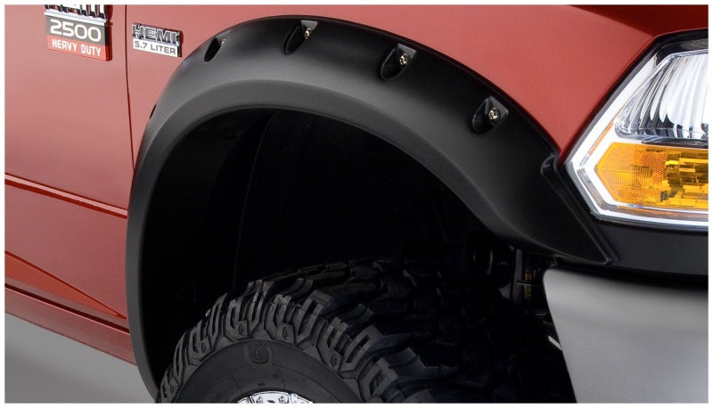 Bushwacker 10-18 Dodge Ram 2500 Fleetside Pocket Style Flares 4pc 76.3/98.3in Bed - Black