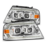 AlphaRex 06-08 Lincoln Mark LT LUXX-Series LED Projector headlights Black w/ Sequential Signal