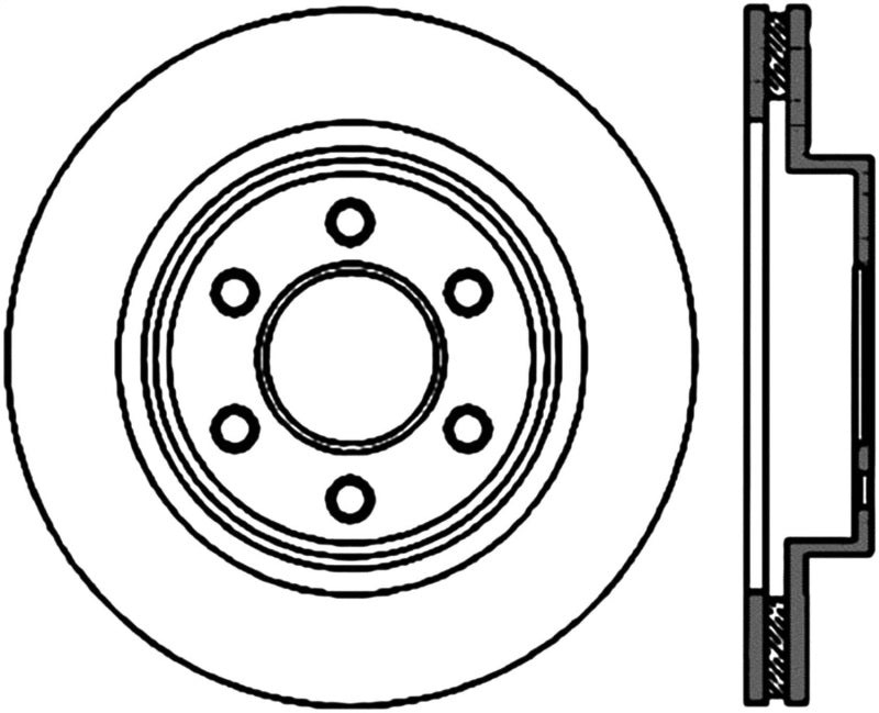 StopTech Power Slot 01-06/08-10 Dodge Viper SRT-10 Slotted Left Rear Cryo-Stop Rotor