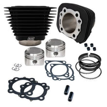 Load image into Gallery viewer, S&amp;S Cycle 86-03 Sportster Models 1200cc Cylinder and Piston Kit - Wrinkle Black