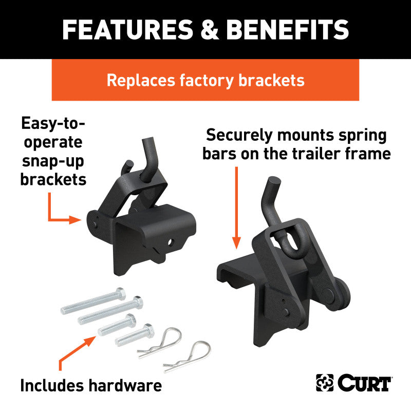 Curt Replacement Weight Distribution Hookup Brackets (2-Pack)