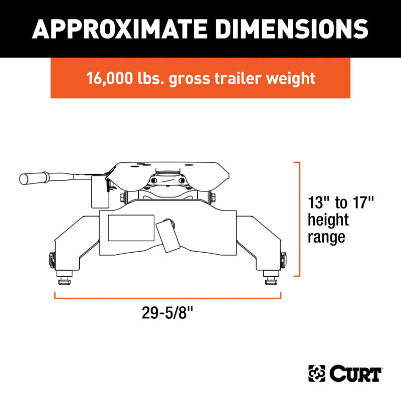 Curt A16 5th Wheel Hitch w/GM Puck System Legs