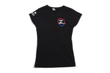 Load image into Gallery viewer, Zone Offroad Black Premium Cotton T-Shirt w/ Patriotic Zone Logos - Womens - S