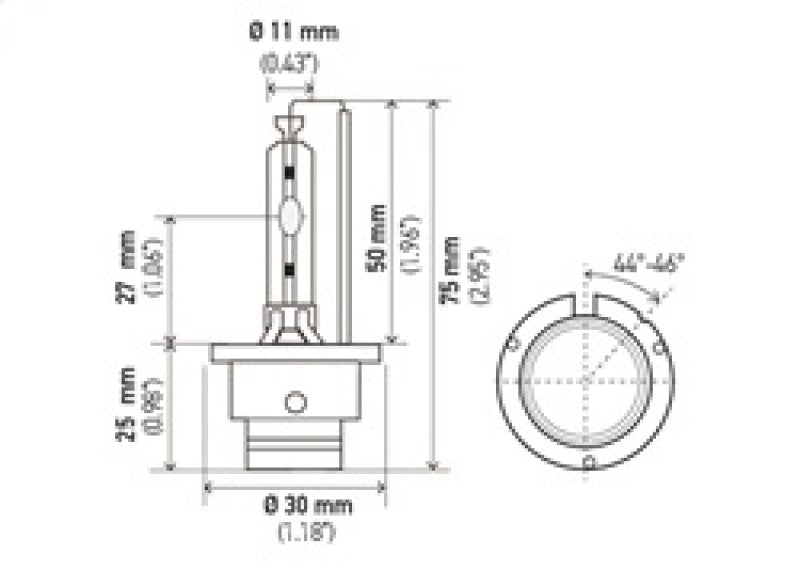 Hella Xenon D2S Bulb P32-2d 85V 35W 4300k