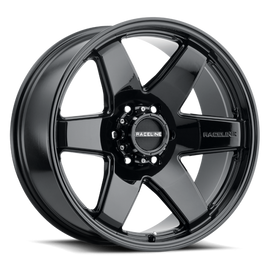Raceline 942B Addict 17x9in / 6x139.7 BP / 0mm Offset / 106.1mm Bore - Gloss Black Wheel
