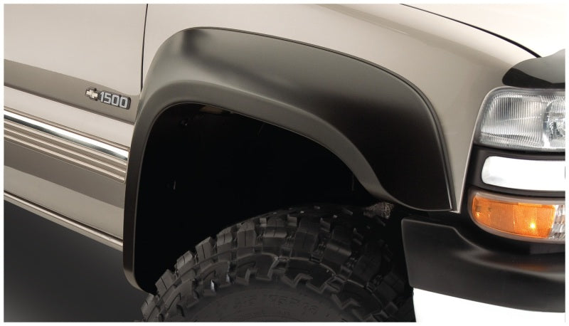 Bushwacker 19-21 Chevrolet Silverado 1500 Extend-A-Fender Style Flares 2pc front 78.8in Bed-Black