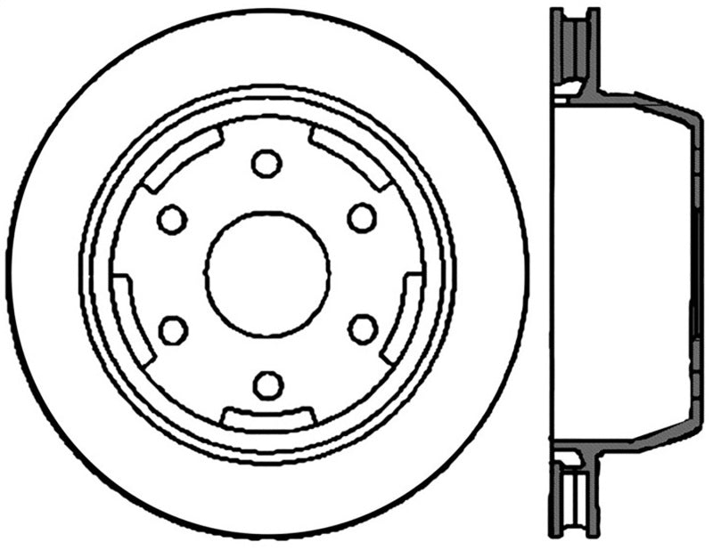 StopTech Power Slot 02-06 Escalade / 03-06 Avalance 1500 Rear Left Cryo Rotor