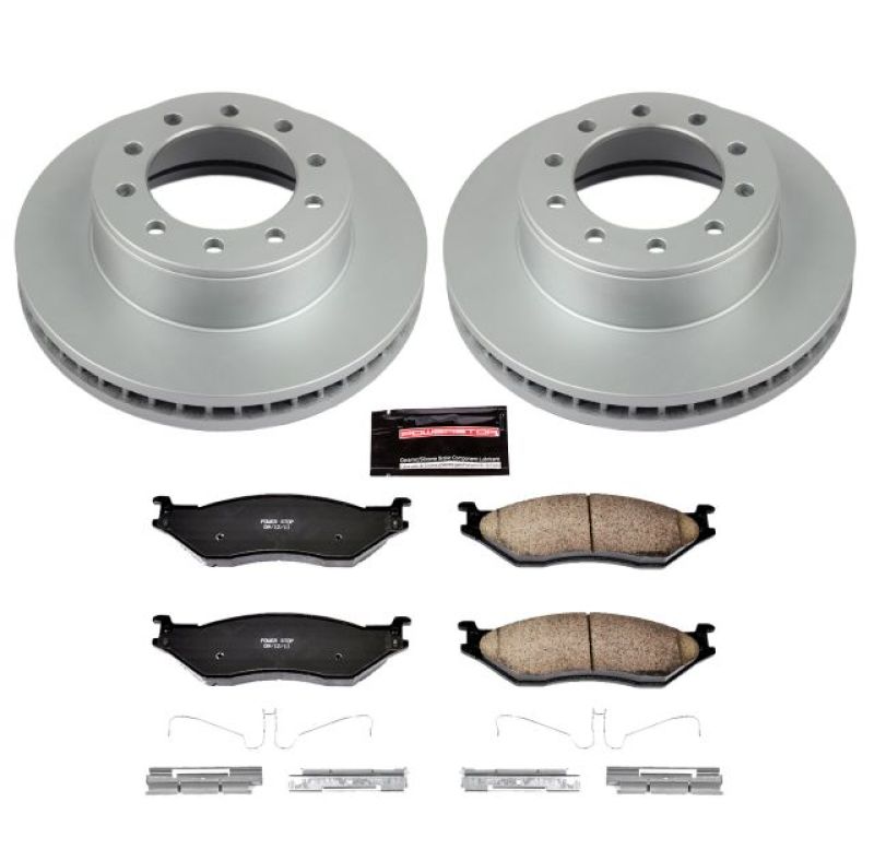 Power Stop 05-16 Ford F-550 Super Duty Front Z17 Coated Brake Kit