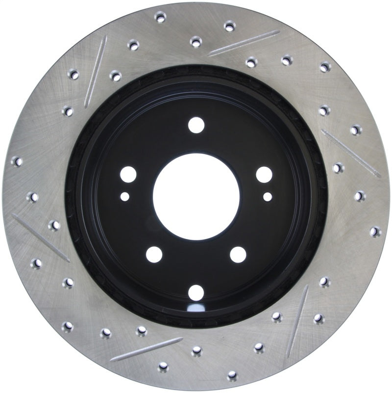 StopTech 06-09 Mitsubishi Eclipse (Exc Turbo) Slotted & Drilled Left Rear Rotor