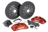 Front Big Brake Kit; 380 x 34 mm.; 6 Piston; Red; Billet Aluminum;