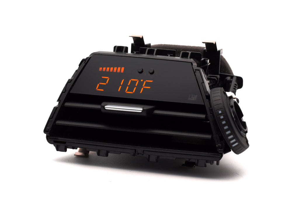 P3 Analog Gauge - BMW F3X / F8X (2011-2019) Left Hand Drive, Orange bars / Orange digits, Pre-installed in OEM Vent