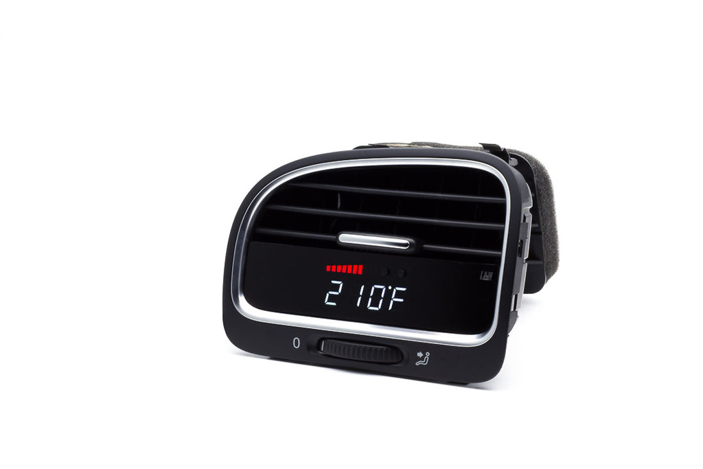 P3 V3 OBD2 - VW Mk6 Gauge (2009-2014) Left Hand Drive, Golf/GTI/Jetta, Red bars / White digits, Pre-installed in OEM Vent