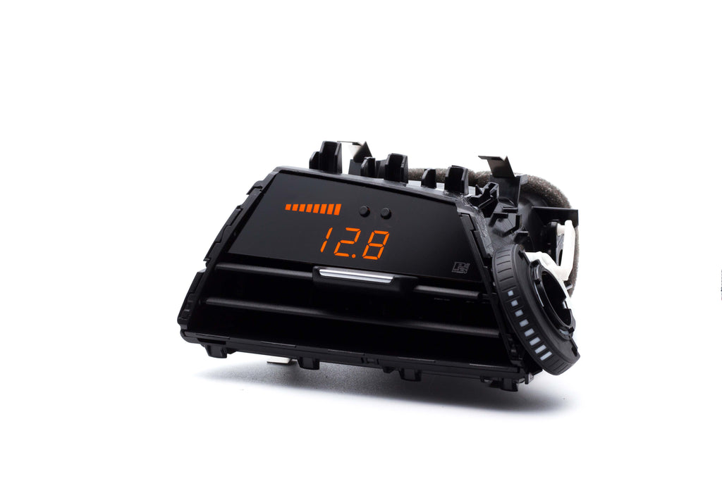 P3 Analog Gauge - BMW F2X/F87 (2013-2019) Right Hand Drive, Orange bars / Orange digits, Pre-installed in OEM Vent