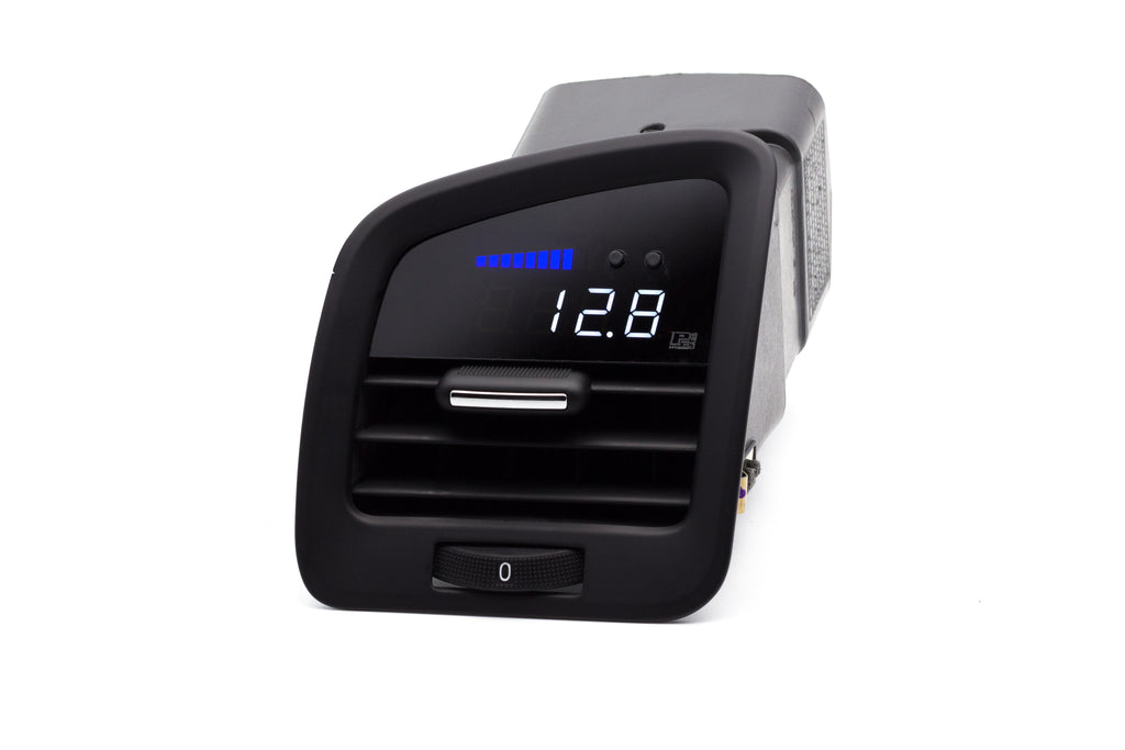 P3 V3 OBD2 - Buick Regal / Opel Insignia Gauge (2008-2017) Left Hand Drive, Blue bars / White digits, Pre-installed in OEM Vent (BLACK)