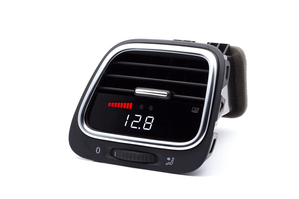 P3 Analog Gauge - VW EOS/Scirocco (2009-2018) Left Hand Drive, Red bars / White digits, Pre-installed in OEM Vent(SILVER TRIM) - GTR Auto