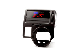 P3 V2 OBD2 Multi-Gauge - VW Mk4 (1997-2004) Left hand drive, GTI/R32/TDI, Blue bars / Red digits, Pre-installed in OEM Vent