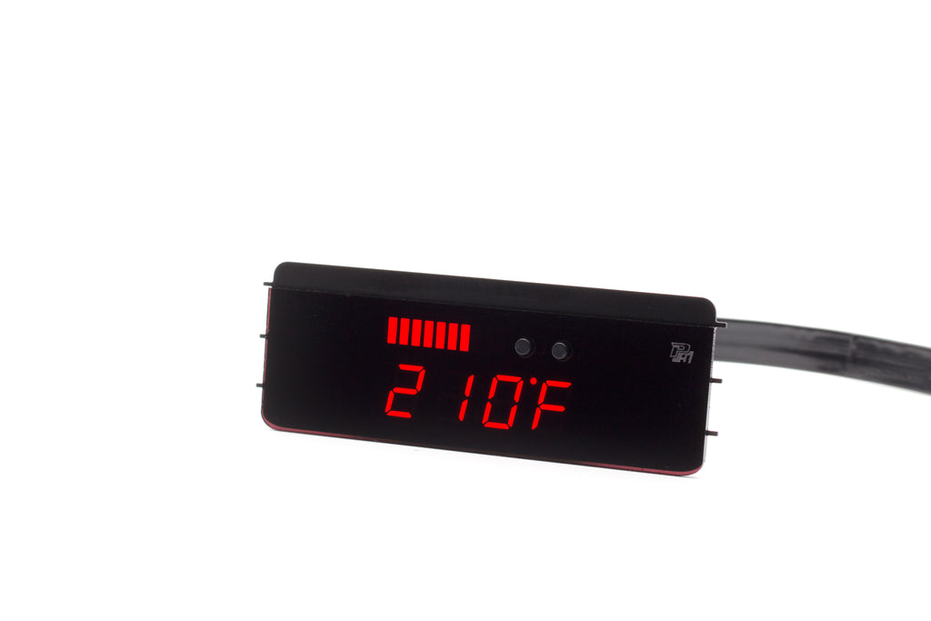 P3 V2 OBD2 Multi-Gauge - VW Mk4 (1997-2004) Right hand drive, GTI/R32/TDI, Red bars / Red digits
