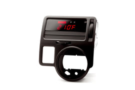 P3 V2 OBD2 Multi-Gauge - VW Mk4 (1997-2004) Left hand drive, GTI/R32/TDI, Red bars / Red digits, Pre-installed in OEM Vent