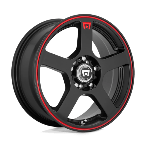 MR116 16X7 4X4.25/4.5 M-BLK RED-STR 40MM