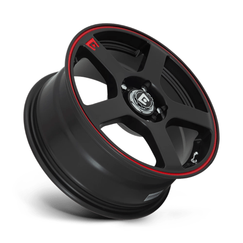 MR116 15X6.5 4X4.25/4.5 M-BLK RED-STR 40MM