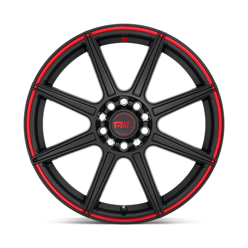 MR142 16X7 5X4.25/4.5 S-BLK RED 40MM