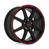 MR142 17X7 5X4.25/4.5 S-BLK RED 40MM