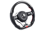 Steering Wheel; APR; Red; Carbon Fiber; Perforated Leather;