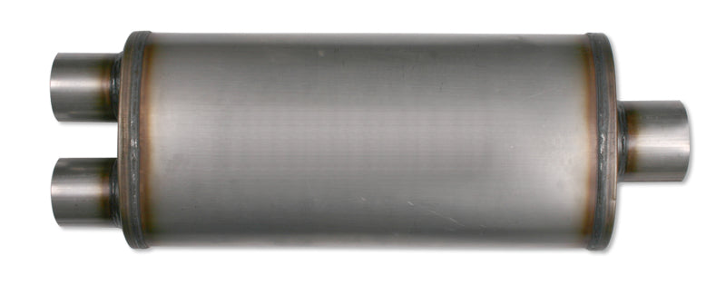 Diamond Eye Muffler 3-1/2in DL IN/SGL OUT 22in BODY 28in OVERALL OVAL