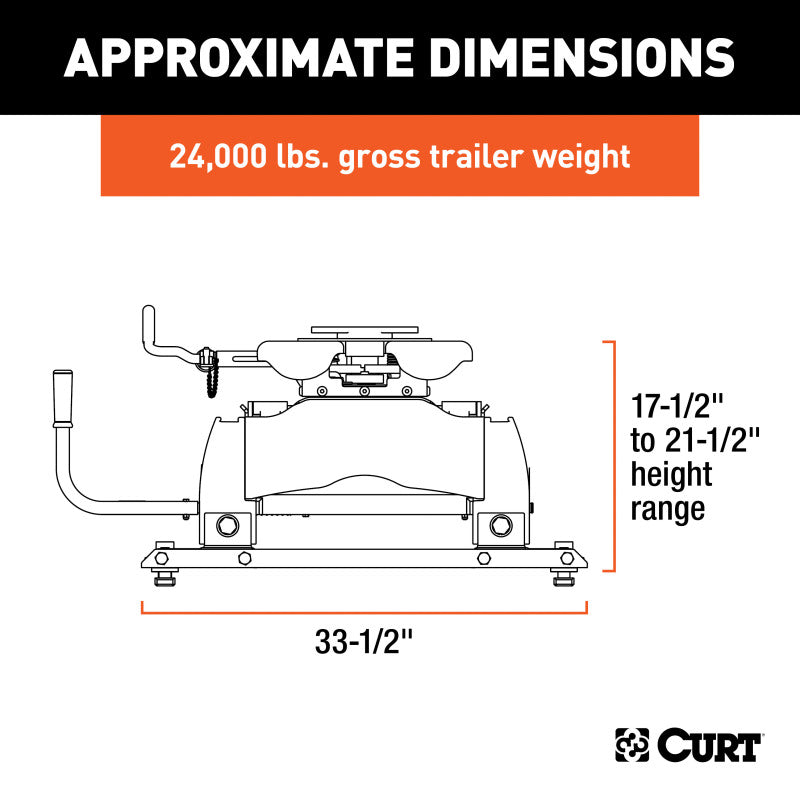 Curt Q24 5th Wheel Hitch w/Ford Puck System Roller