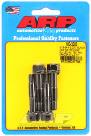 ARP 5/16-24 X 2.000 Black Hex Water Pump Pulley w/ .750in Fan Spacer Stud Kit