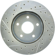 Load image into Gallery viewer, StopTech Select Sport 99-04 Jeep Grand Cherokee SportStop Slotted &amp; Drilled Front Left Rotor