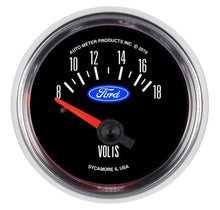 Load image into Gallery viewer, Autometer Ford 2-1/16in. 18V Electric Voltmeter Gauge