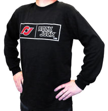 Load image into Gallery viewer, RockJock Long Sleeve T-Shirt w/ Rectangle Logo Black Small Print on the Front