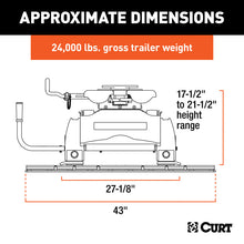 Load image into Gallery viewer, Curt Q24 5th Wheel Hitch w/Roller &amp; Rails