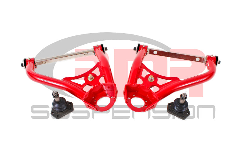BMR 67-69 1st Gen F-Body Pro-Touring Upper A-Arms w/ Tall Ball Joint (Delrin) - Red - GTR Auto