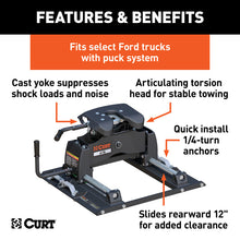 Load image into Gallery viewer, Curt A16 5th Wheel Hitch w/Ford Puck System Roller