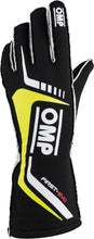 Load image into Gallery viewer, OMP First Evo Gloves Black/Yellow - Size M (Fia 8856-2018)